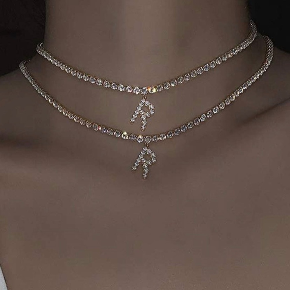 ✨Kaina 14k Gold Plated Initial Choker✨ - Picture 3 of 16